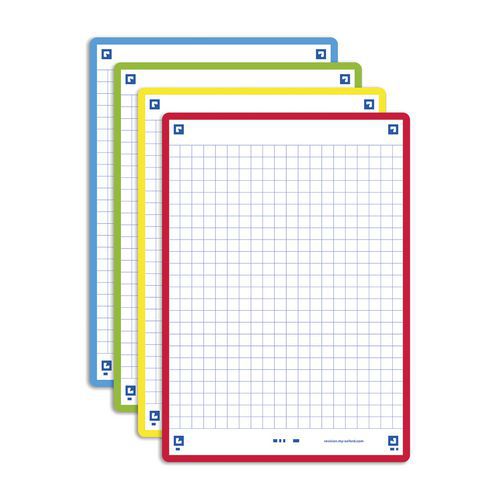 Schede Bristol Revision 2.0 Oxford A6 Q5x5 bordo col assort,