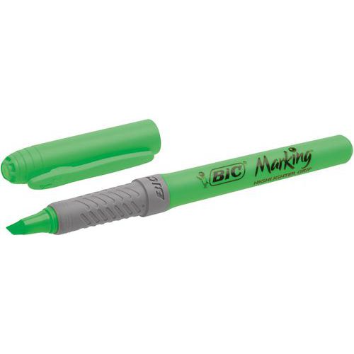 Evidenziatore BIC Highlighter Grip Fluo - Verde - Bic,
