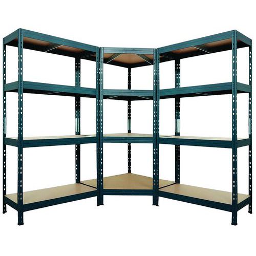 Kit 1 scaffalatura d'angolo + 2 scaffalature leggere,