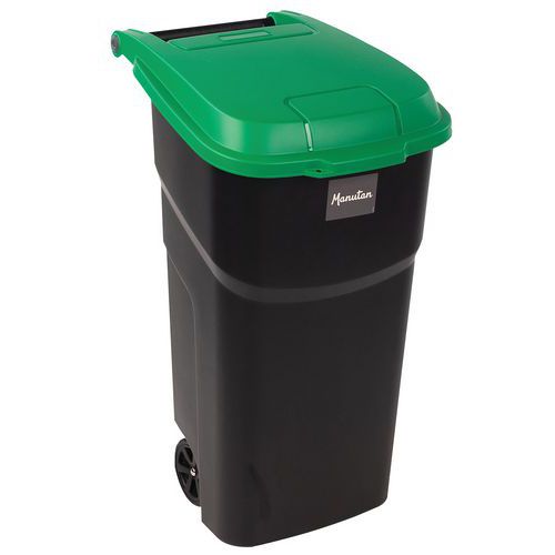 Contenitore con coperchio verde 100L – Manutan Expert,