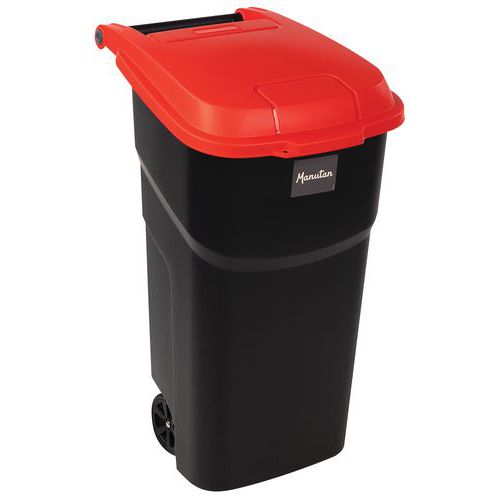 Contenitore con coperchio rosso 100L – Manutan Expert,