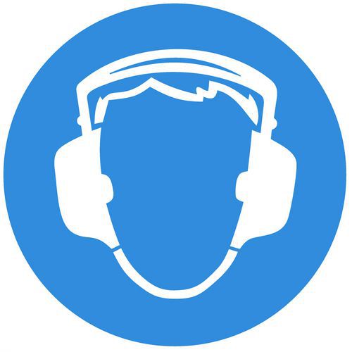 Cartello-Protezioni uditive obbligatorie-Systemtext,