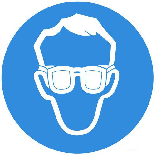 Cartello-Occhiali di protezione obbligatori-Systemtext,