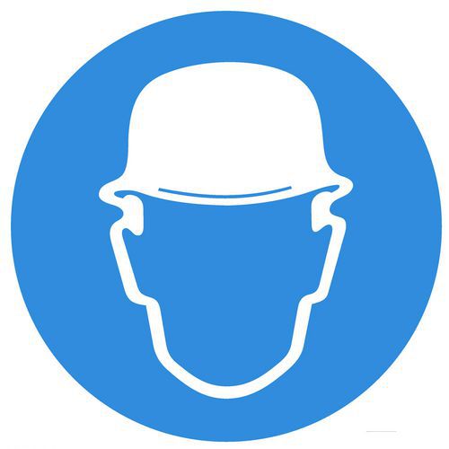 Cartello-Casco di protezione obbligatorio-Systemtext,