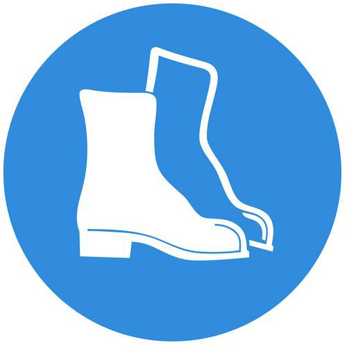 Cartello-Calzature di sicurezza obbligatorie-Systemtext,