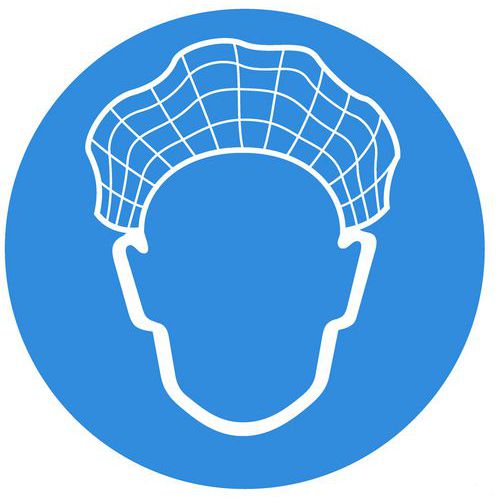 Cartello-Retina per capelli obbligatoria-Systemtext,