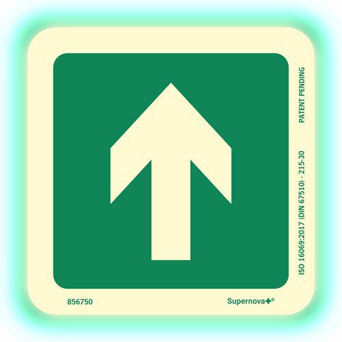 Cartello fotolumin-Uscita sicurezza in alto-Supernova+®,