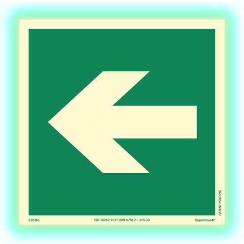 Cartello fotoluminescente-Freccia verso destra-Supernova+®,