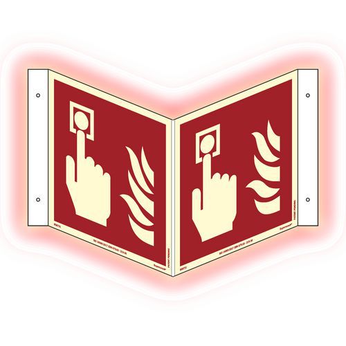 Cartello fotolumin-Punto chiamata all incendi V-Supernova+®,
