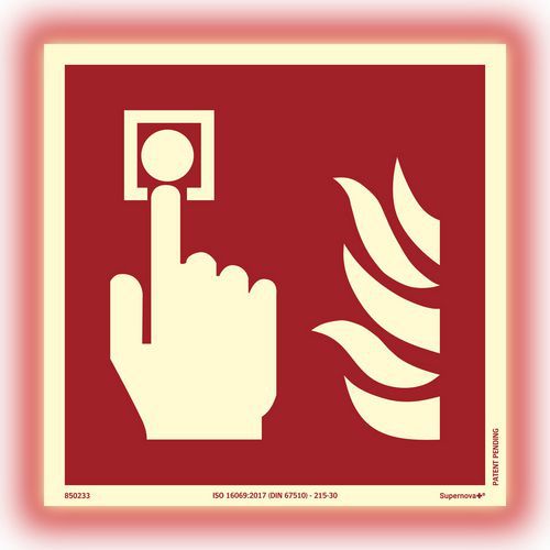 Cartello fotolumin-Punto chiamata all incendi-Supernova+®,