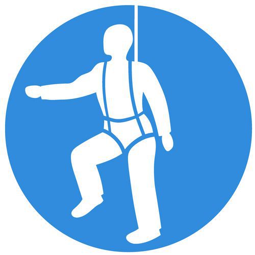 Cartello-Indossare imbracatura sicurezza-210mm-Systemtext,