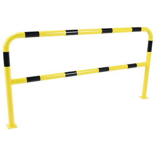 Barriera sicurezza con piastra Ø 59mm lungh. 2 m gialla/nera,