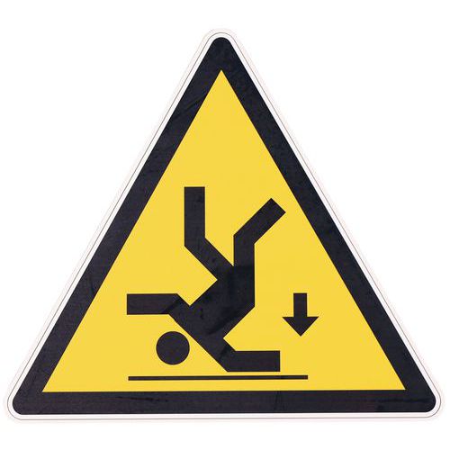 Cartello di pericolo-Rischio di caduta-Alluminio-350mm,