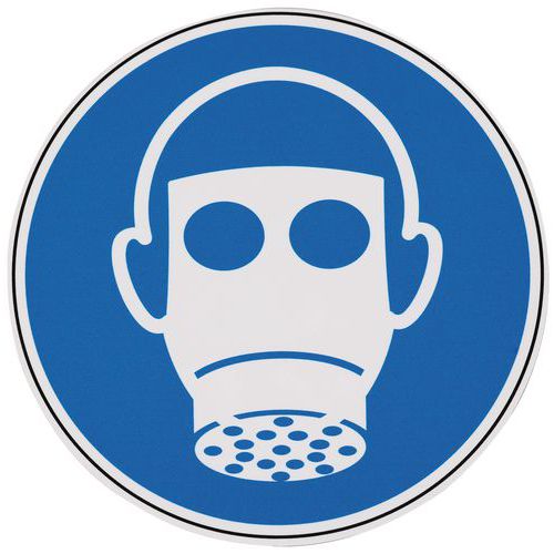 Cartello Protezione vie respiratorie-Alluminio-300mm,