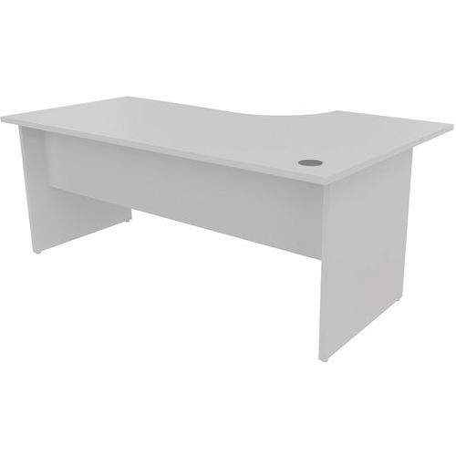 SCRIVANIA COMPATTA PANN. L180 CM SINISTRA GRIGIO CHIARO,