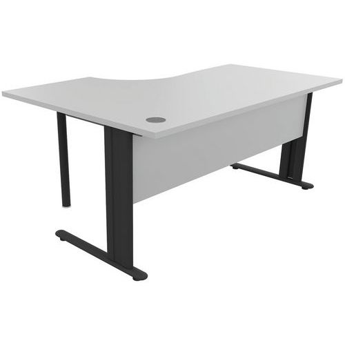 Scrivania Compatta Piede L H 72 cm antracite,