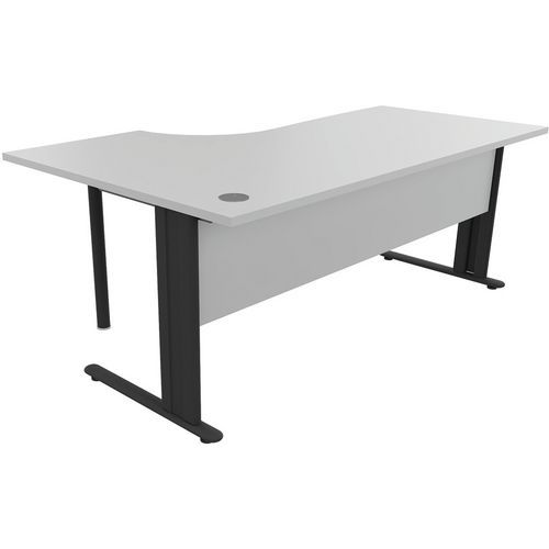 Scrivania Compatta Piede L H 72cm Grigio Chiaro/Antra,