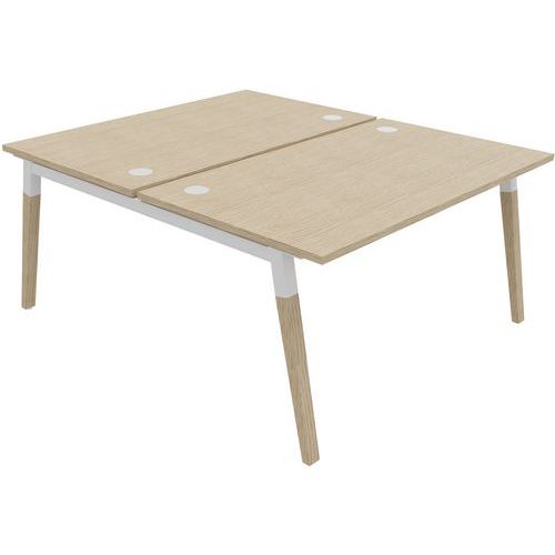 Scrivania bench 2 pos 140x163cm el par rov bian/leg Dialogue,