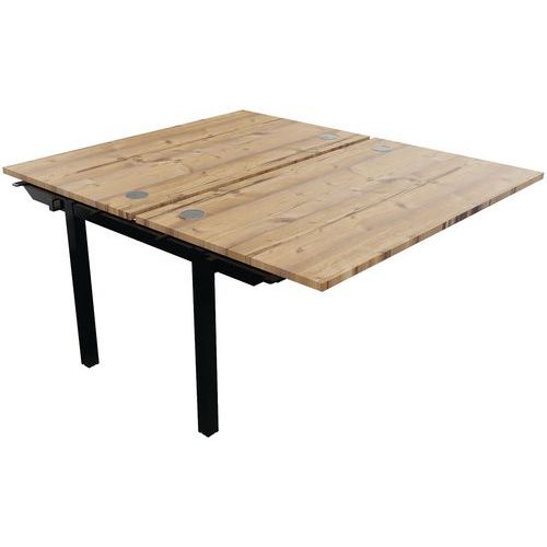 Scrivania bench 2 pos 140x163cm el suc legno/nero Partage,