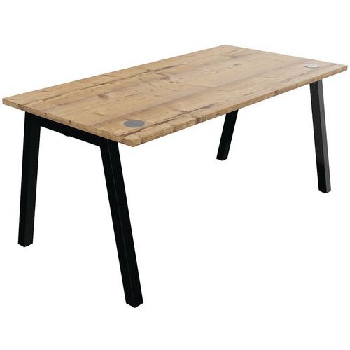 Scrivania singola 160x80cm legno/nero Partage,