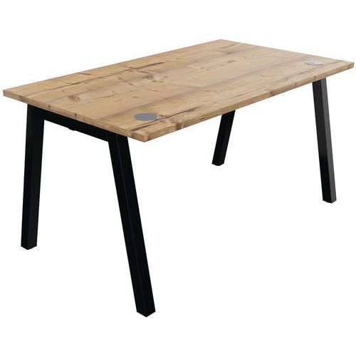 Scrivania singola 140x80cm legno/nero Partage,