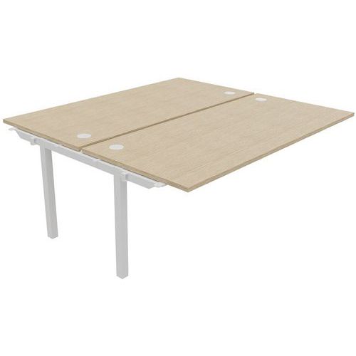 Scrivania bench 2 pos 180x163cm el suc rov bian/leg Dialogue,