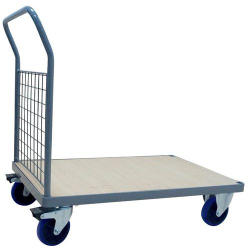 Carrello con sponde a griglia 933x513 mm - Ruote in gomma,