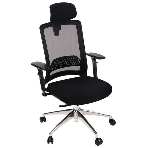 Sedia da ufficio Maggi Manutan Expert mecc. sincrono nero,