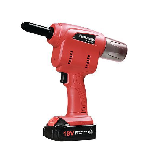 Rivettatrice elettrica portatile GO252 con 2 batterie,