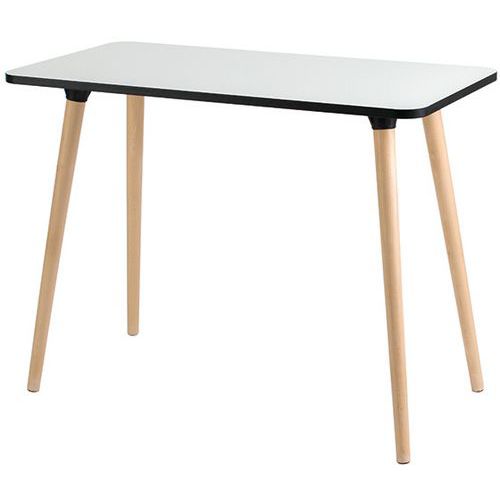 Scrivania Home Office Hop 114x60 cm bianco/faggio,