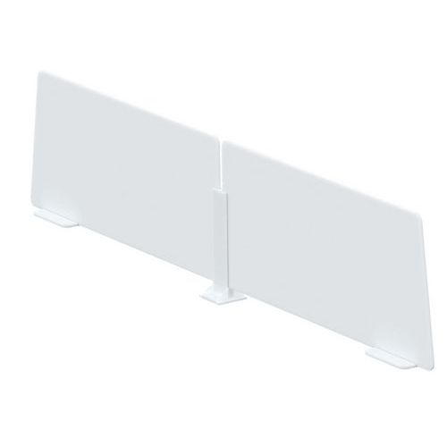Schermo di separazione - 2 pannelli - 35x60cm bianco,