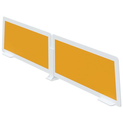 Schermo di separazione - 2 pannelli - 35x60cm arancione,