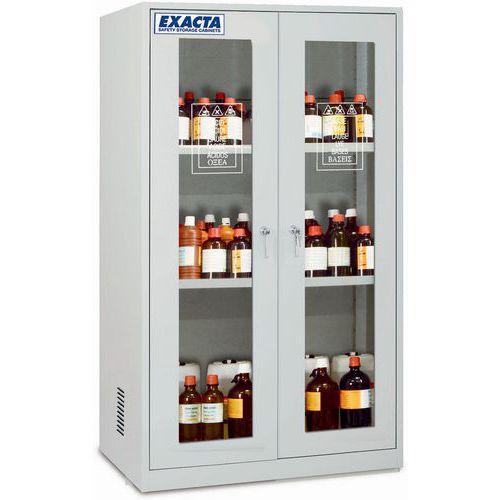 Armadio di sicurezza multirischio - 2 porte vetrate,