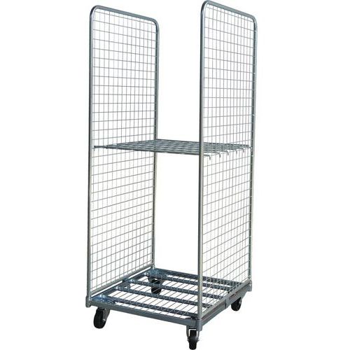 Roll-container in maglia 2 lati - 1 ripiano 720x800x1800,