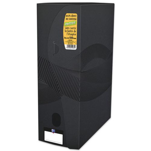 Scatola di archiviazione Osmose 24x32 dorso 10 PP nero-Oxf,