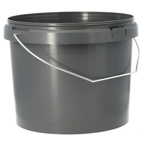 Secchio 10,3 L rotondo GL + coperchio in polipropilene,