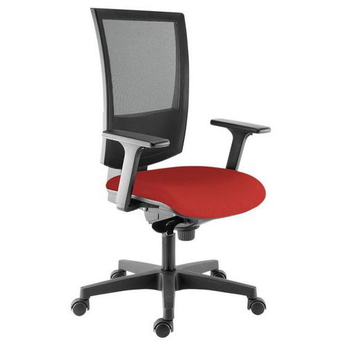 Sedia da ufficio ergonomica braccioli 3D Kilima rosso,