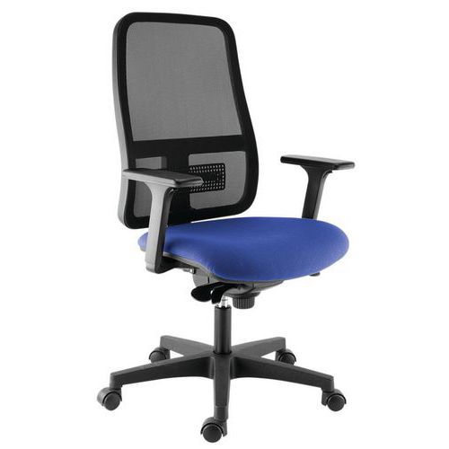 Sedia da ufficio ergonomica braccioli 3D Buz blu,