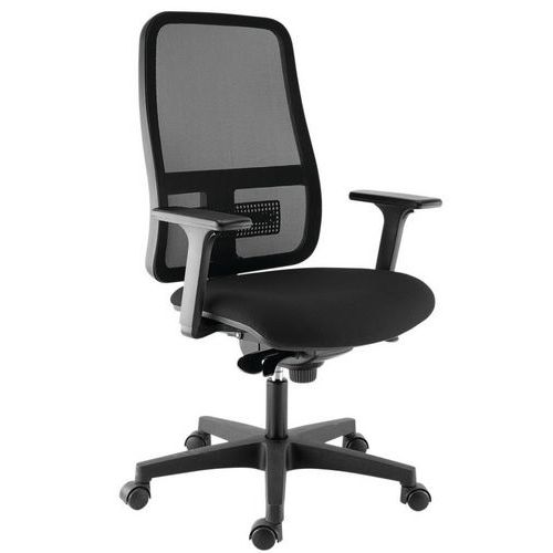 Sedia da ufficio ergonomica braccioli 3D Buz nero,