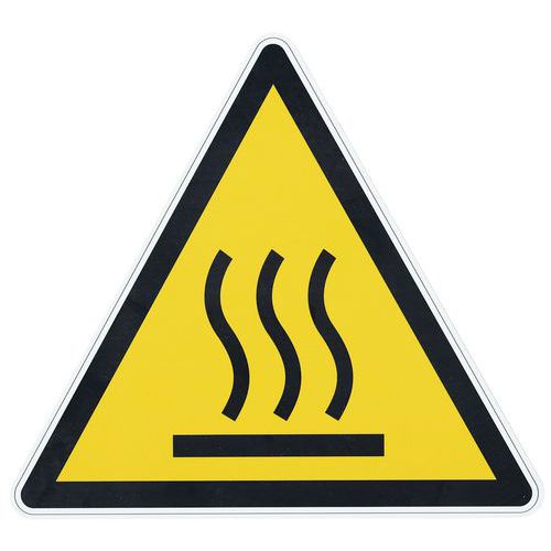 Cartello di pericolo-Superficie calda-Alluminio-350mm,