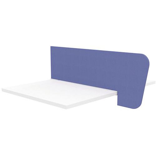 Pannello divisorio P.109cm tessuto blu+clip bianche,