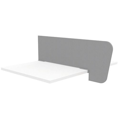 Pannello divisorio P.109cm tessuto grigio + clip in Al,