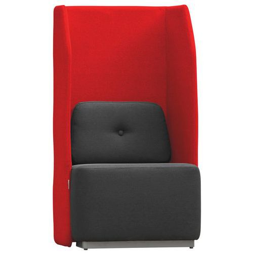 Poltrona monoposto fonoassorbente rosso,