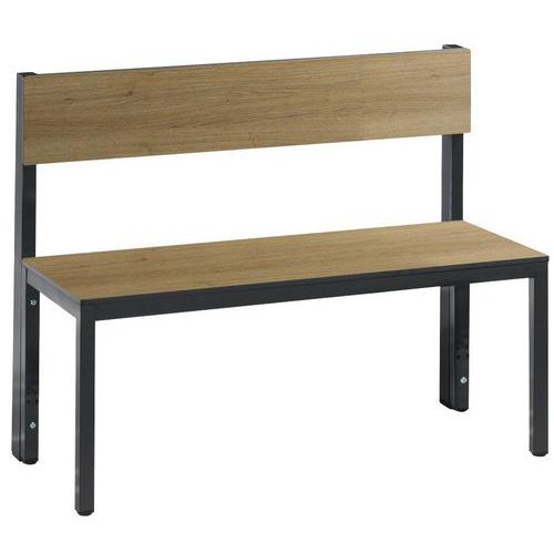 Panca Basic Plus con schienale rovere L 1000,