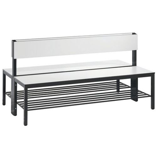 Panca Basic Plus bifrontale schienale, griglia bianca L 1500,