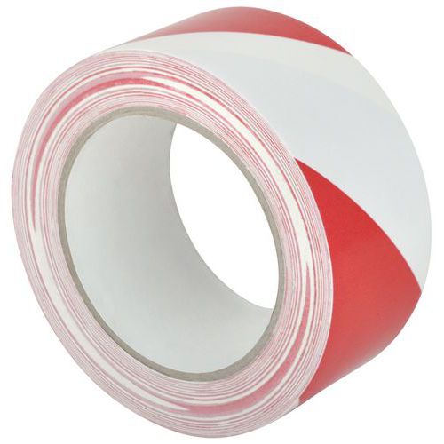 Identificazione/marcatura pavimenti 33m x 50mm-Rosso/bianco,