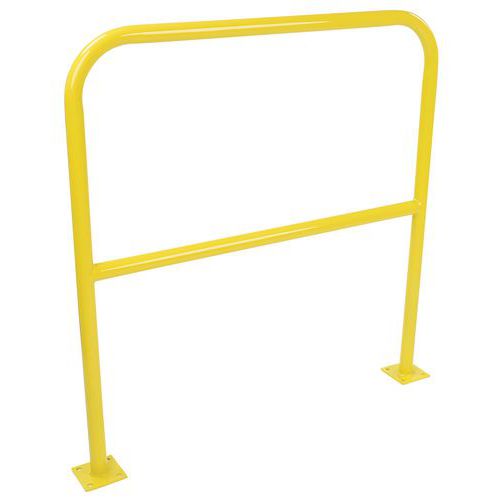 Barriera di sicurezza con piastra Ø 38 mm lungh. 1 m - Gialla,