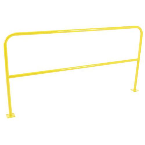 Barriera di sicurezza con piastra Ø 38 mm lungh. 2 m gialla,