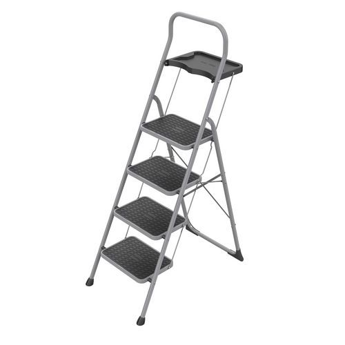 Scaletta pieghevole in acciaio Artuconfort 4 gradini,
