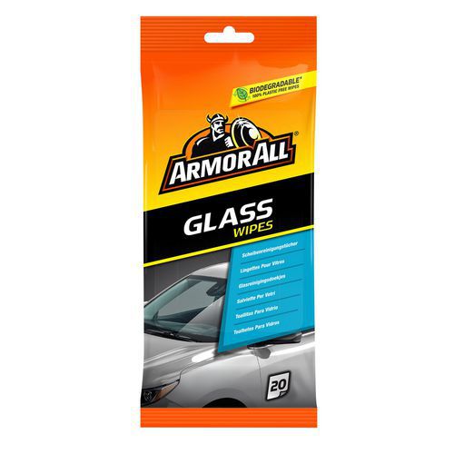 Sacchetto da 20 salviettine per vetri,